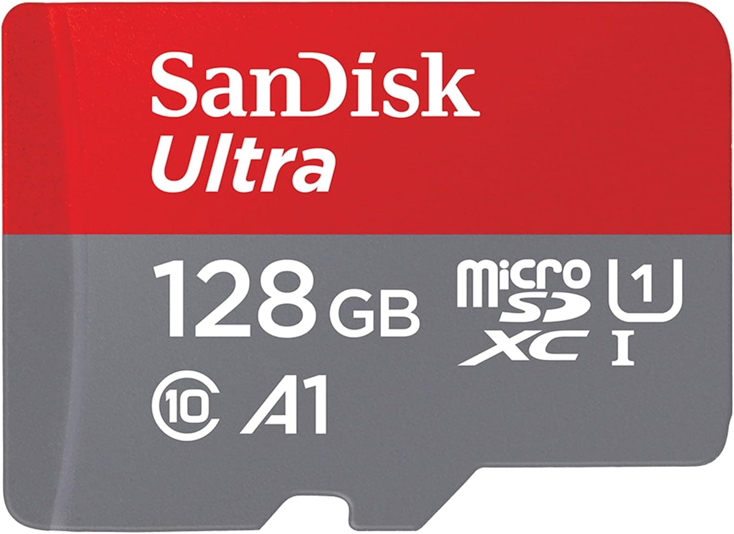 SanDisk 128GB Ultra microSDXC Card + SD Adapter up to 140 MB/s with A1 App Performance, UHS-I, Class 10, U1, Black (SDSQUAB-128G-GN6MA)