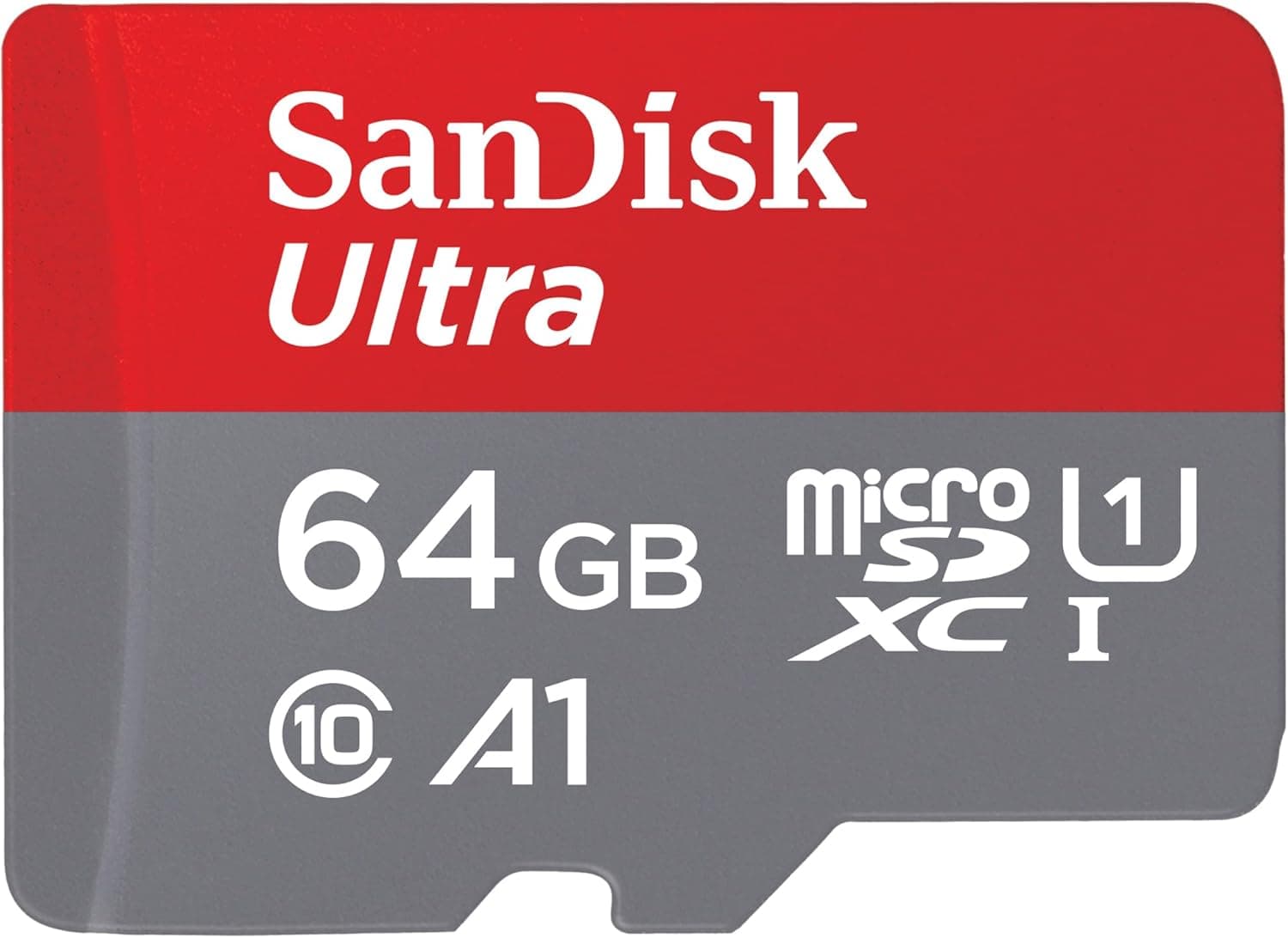 SanDisk 64GB Ultra microSDXC Card + SD Adapter up to 140 MB/s with A1 App Performance, UHS-I, Class 10, U1, Black (SDSQUAB-064G-GN6MA)
