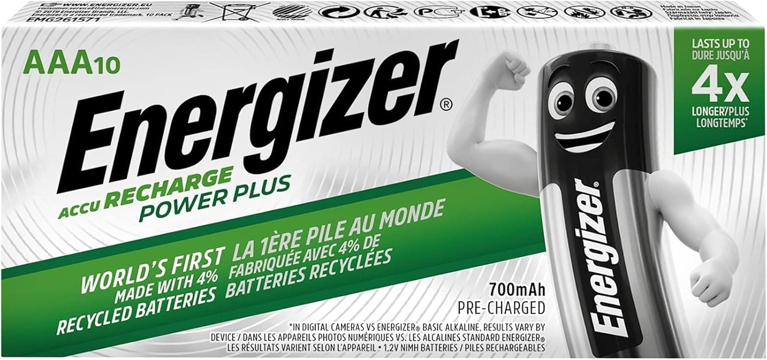Energizer Rechargable AAA Battery (Pack of 10)