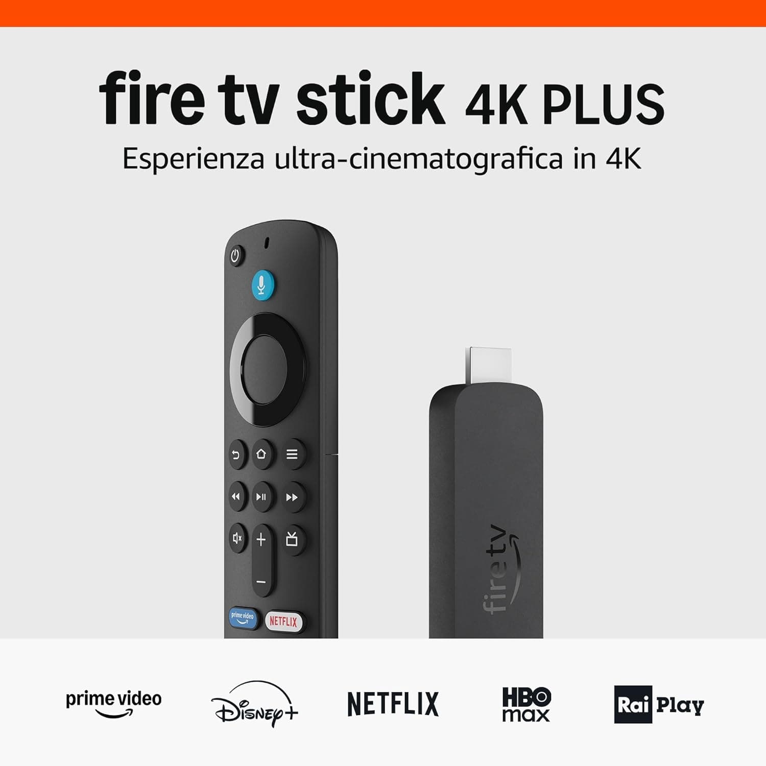 Fire TV Stick 4K Plus di Amazon, dispositivo per lo streaming con supporto per Wi-Fi 6, Dolby Vision/Atmos e HDR10+