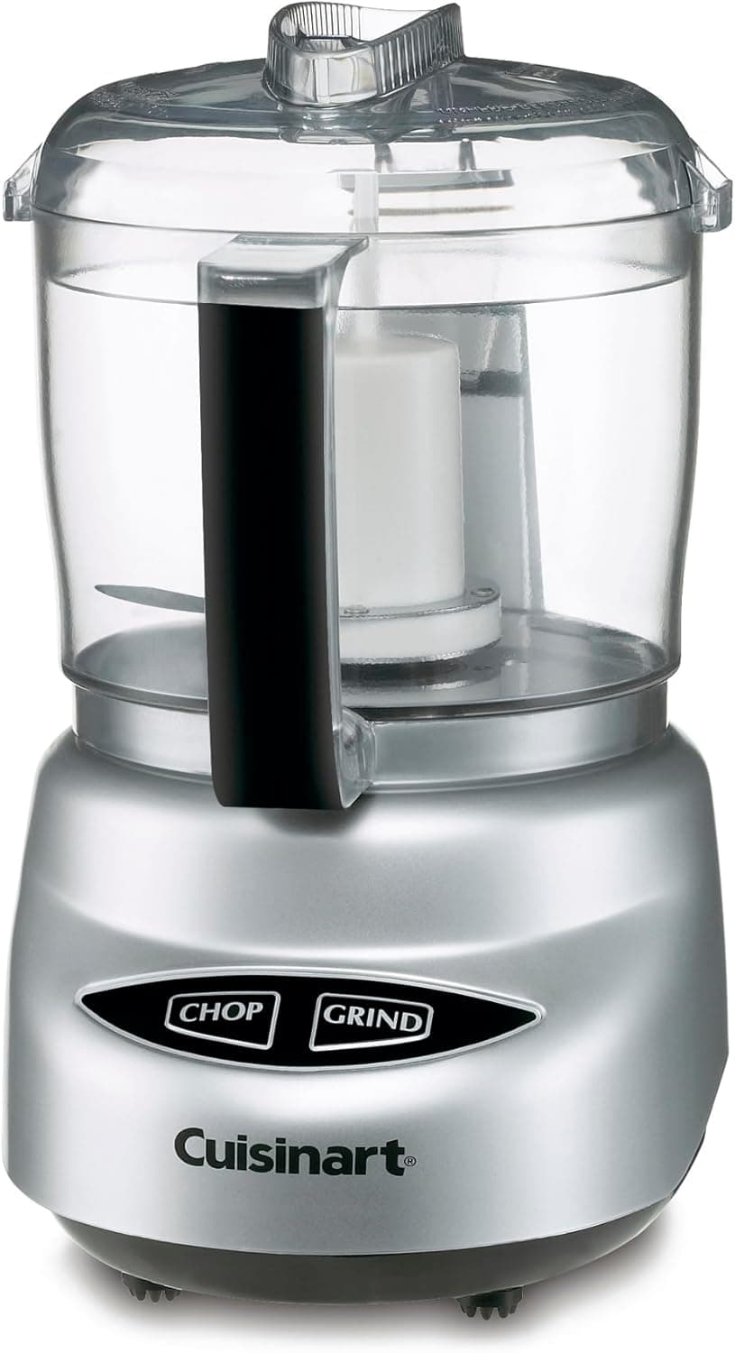 Cuisinart Mini-Prep Plus Food Processor, 24-Ounce Mini Food Processor to Chop Herbs, Vegetables, and Hard Cheese, 24-Ounce Work Bowl, Reversible Stainless Steel Blade, DLC-2ABC, Brushed Chrome