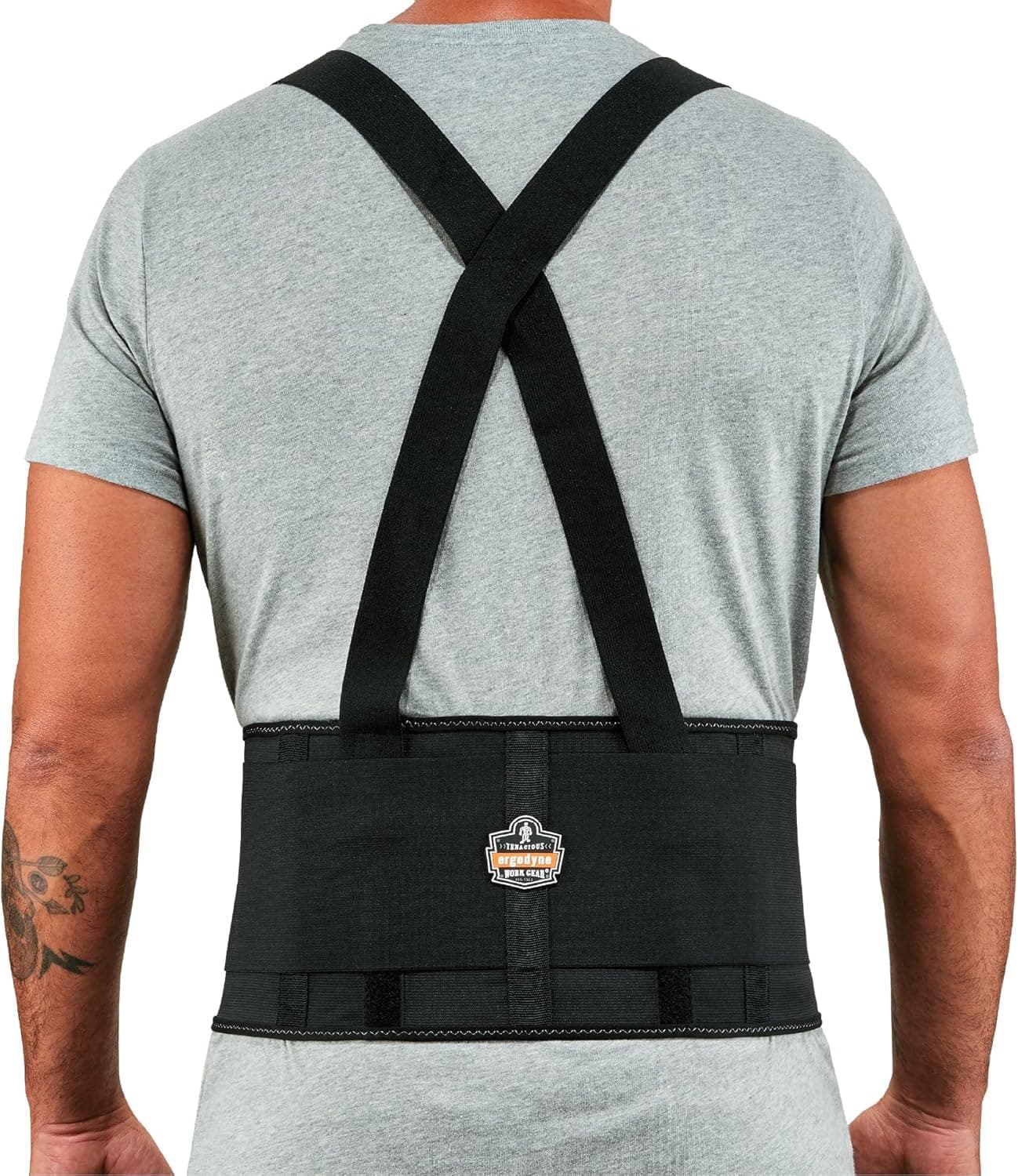 Ergodyne ProFlex 1650 Back Support Belt, 7.5" Elastic, Adjustable, Removeable Straps, Large