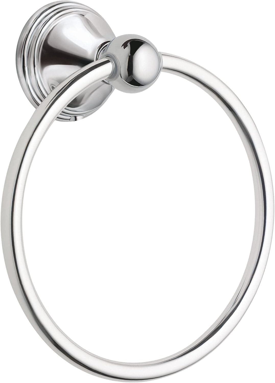 Moen Preston Collection Polished Chrome Bathroom Hand-Towel Ring, Wall Mounted Towel Holder, DN8486CH