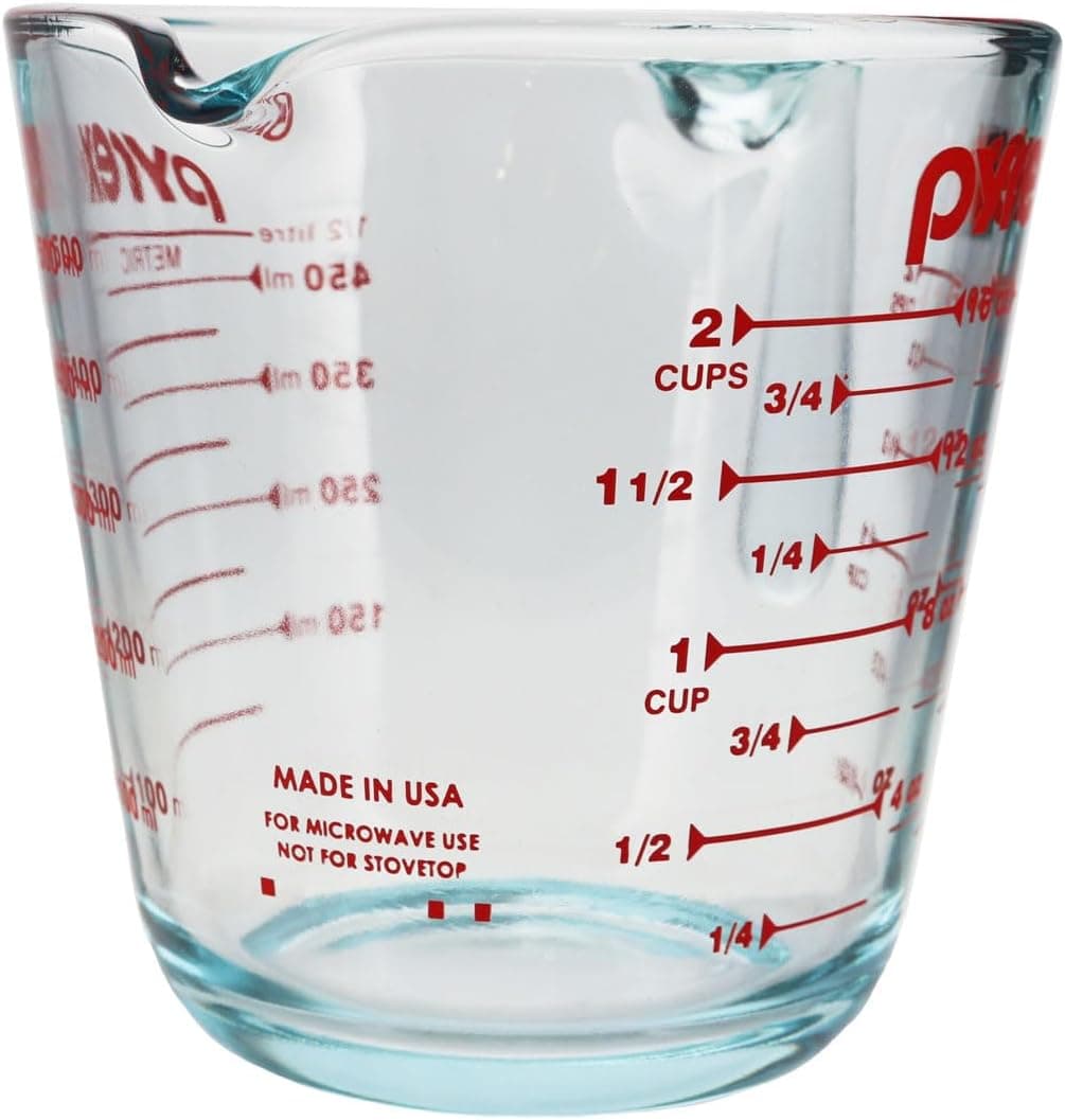 Pyrex 6001075 2 Cup Glass Measuring Cup - Made in USA
