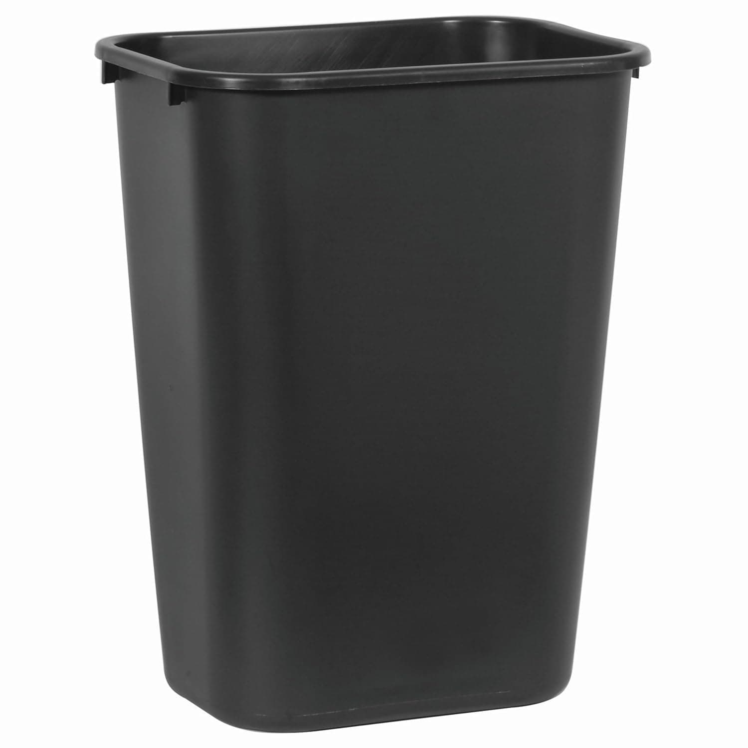 Rubbermaid Commercial Wastebasket Trash Container, 41QT/10.25 GAL, Plastic, Black, Stackable Trash Can for Bedroom/Bathroom/Office, Fits Under Desk/Sink/Cabinet