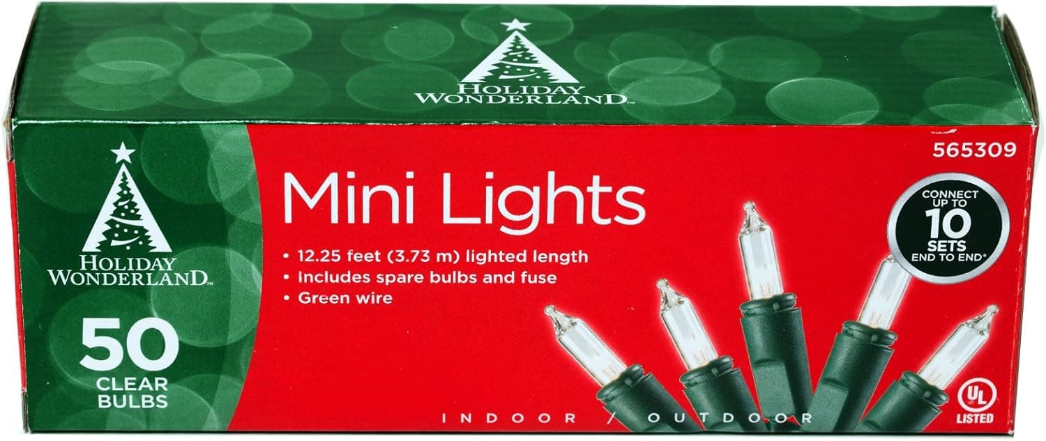 50-Count Clear Christmas Light Set