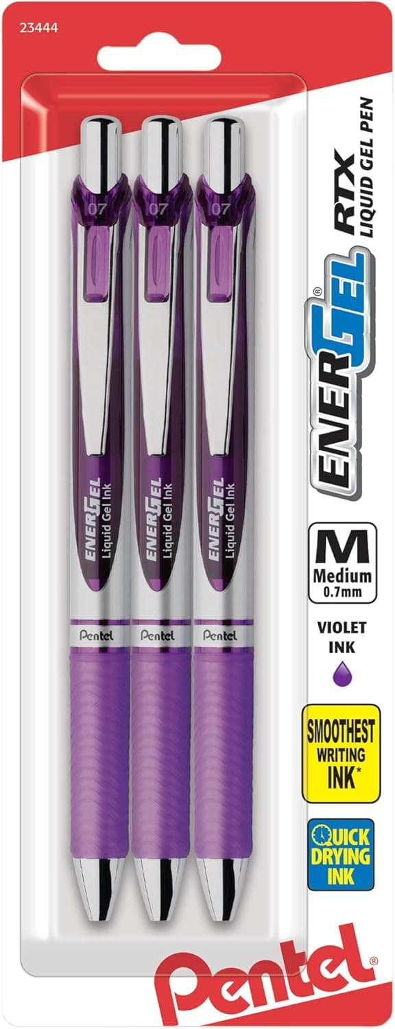 Pentel 756260 EnerGel RTX Retractable Gel Pens Medium