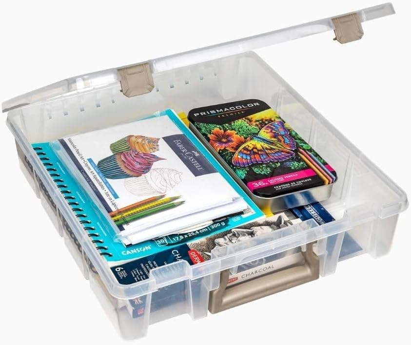 ArtBin Super Satchel 1 Compartment Box Clear Craft Organizer Storage Case
