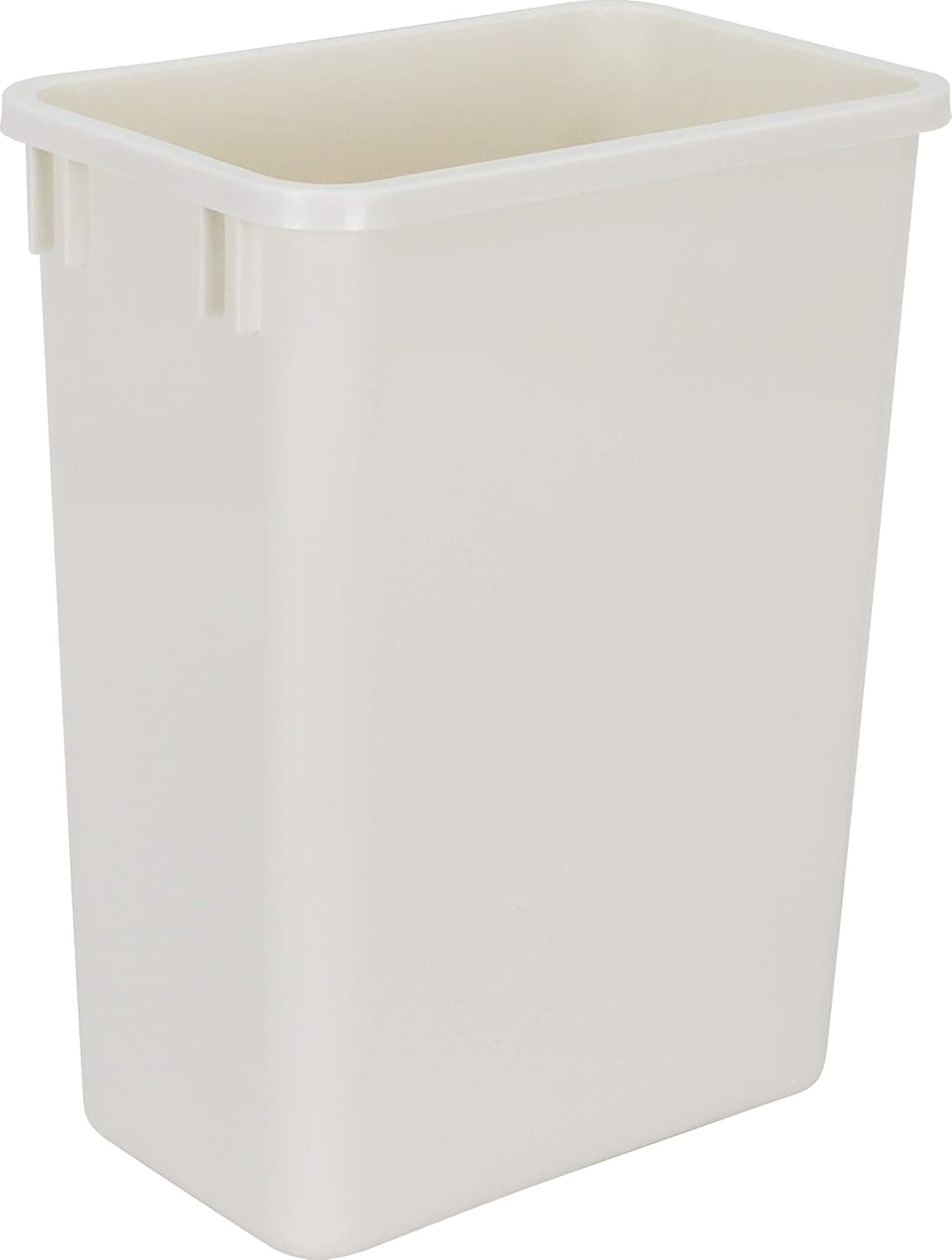 Hardware Resources Plastic Trash Can - Indoor Garbage Bin for Kitchen, Home, Office & Commercial Use - Large Waste Disposal Tub - Compatible with Pull-Outs & Frames - 35-Quarts (Pack of 1) (8.75-Gallon) - White