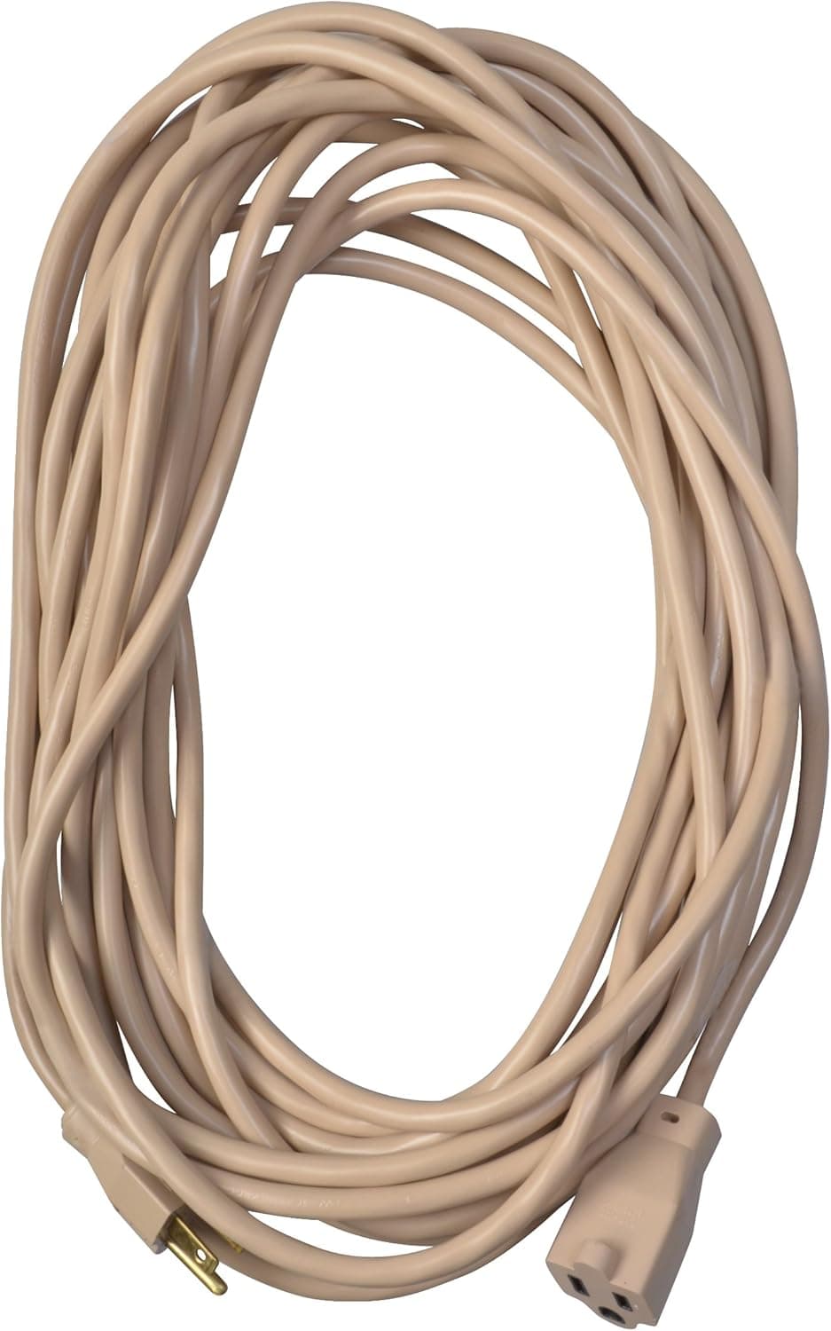 Woods Yard Master Extension Cord - Flexible Power for Patio & Landscape Use - Light Duty - SJTW Extension - 16 Gauge - 3 Prong - Beige - 40 Foot