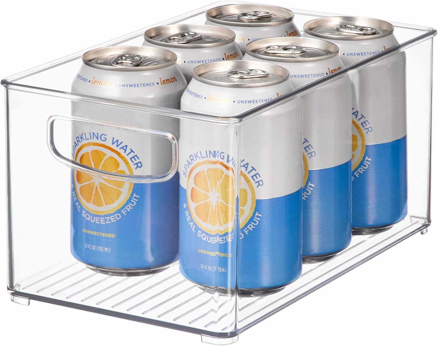 iDesign Stackable Clear Plastic Bin - Kitchen Organizers and Storage for Fridge and Pantry