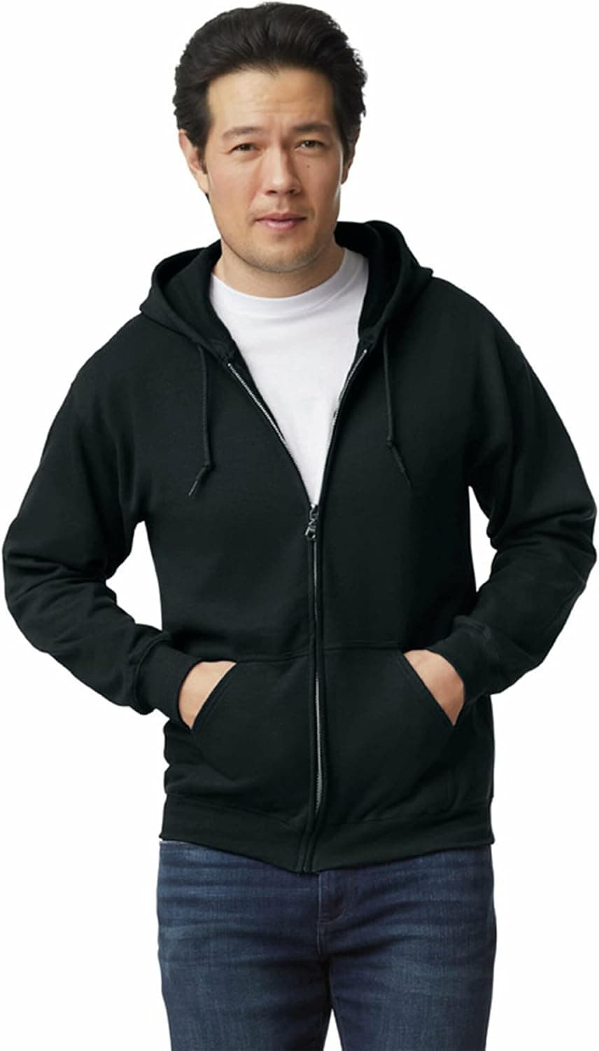 Gildan Adult Fleece Zip Hoodie Sweatshirt, Style G18600, Multipack