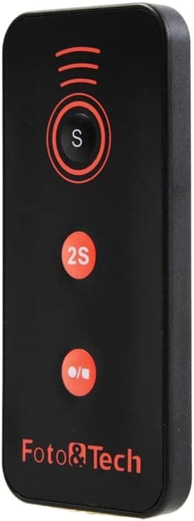 Foto&Tech IR Wireless Remote Control Compatible with Sony A7R IV III II,A7III A9 A7 II A7 A7R A7S A6600 A6500 A6400 A6300 A6000 A55 A65 A77 A99 A900 A700 A580 A560 A550 A500 NEX-7 NEX-6 NEX5T NEX-5R