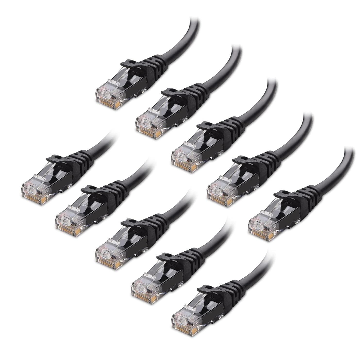 Cable Matters 10Gbps 10-Pack Snagless Cat 6 Ethernet Cable - 10ft, Cat 6 Cable, Cat6 Cord, Ethernet Cord, Black