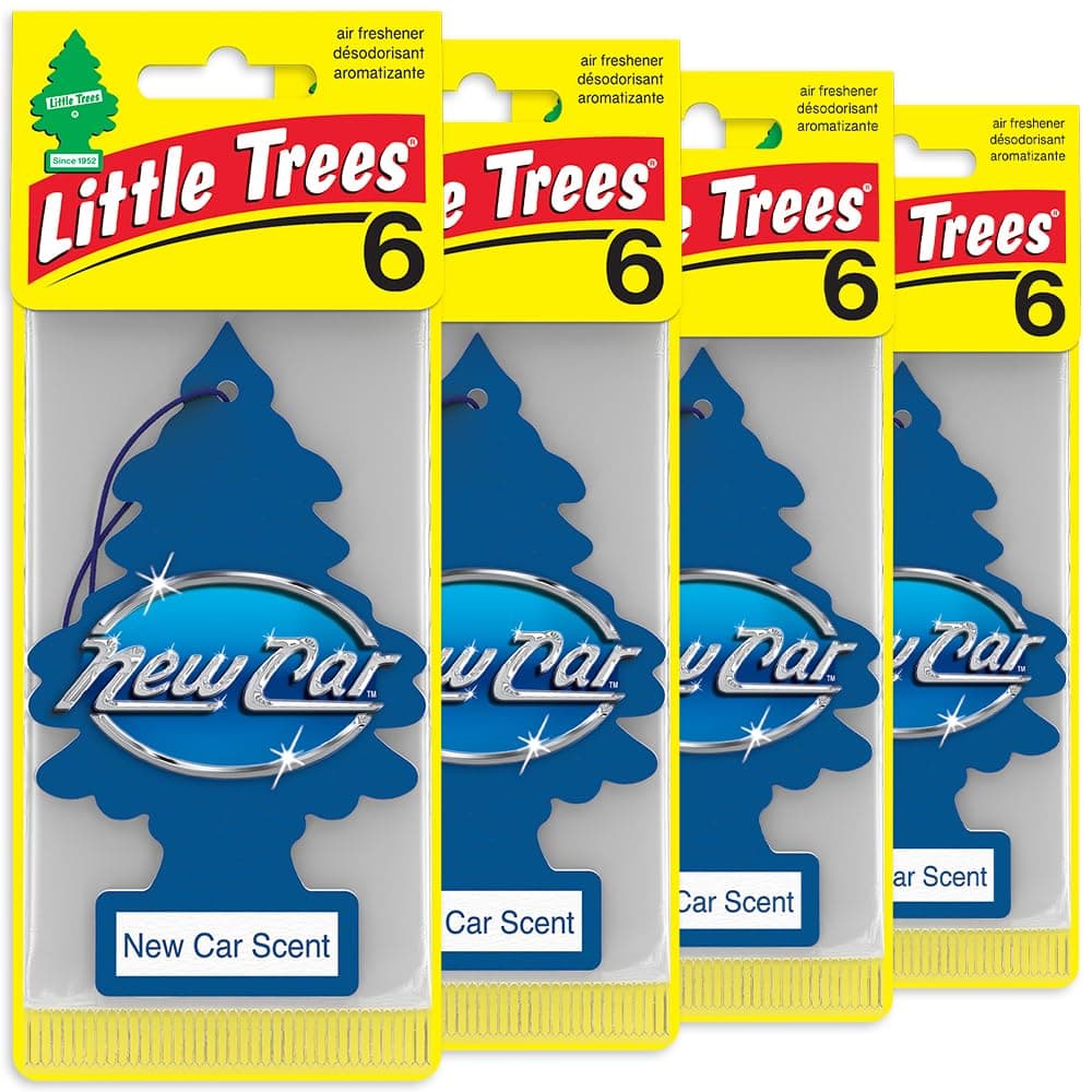 LITTLE TREES Car Air Freshener | Hanging Tree Provides Long Lasting Scent for Auto and Home | New Car Scent, 24 Air Fresheners
