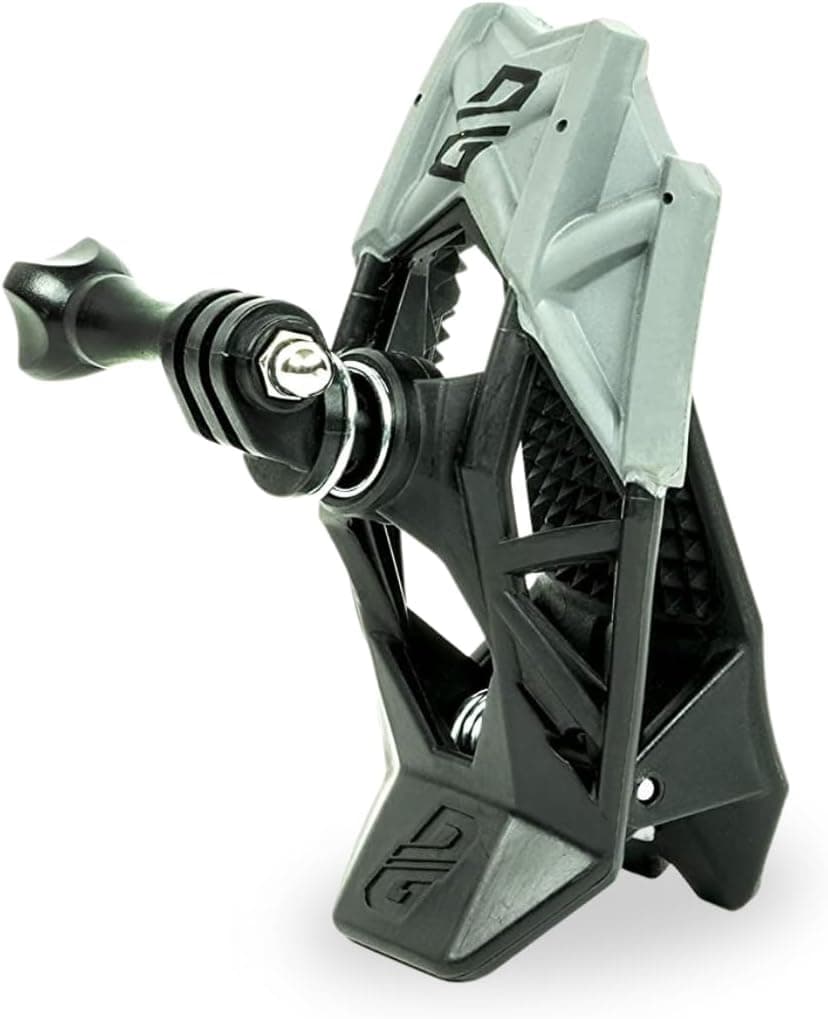 Dango Design Gripper Mount for GoPro/Osmo/Insta360 | Universal Helmet Clamp Mount for Action Cameras | Dirtbike, Motocross, Enduro, Motorcycle, and ATV Helmets | Stealth Black