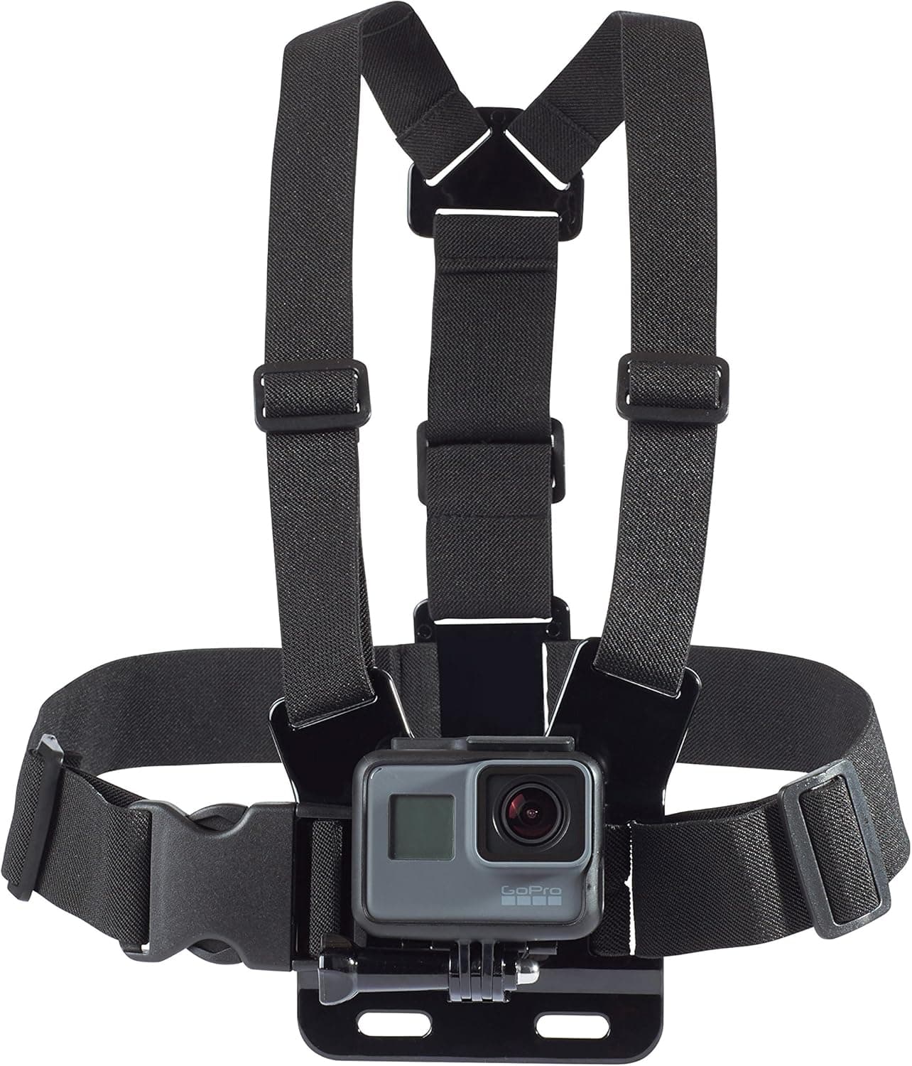 Amazon Basics Adjustable Chest Mount Harness for GoPro Camera (Compatible with GoPro Hero Series), Black