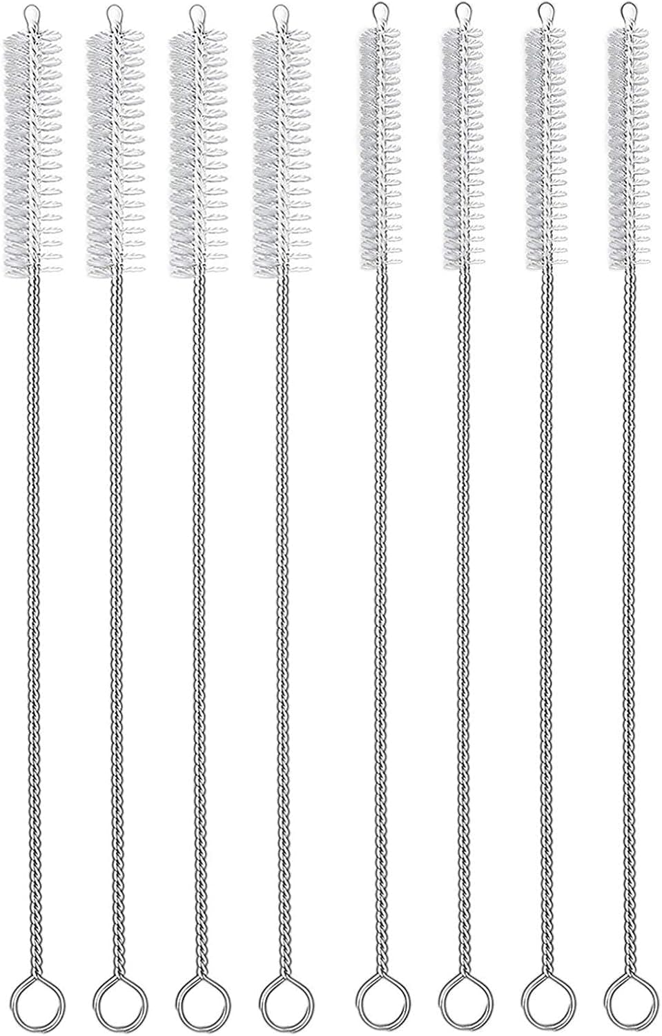 Hiware Straw Cleaner Brush Set, 8-Piece Long Cleaning Brush for Straws on Tumbler, Water Bottle, Sippy Cup, and Pipes, Tubes or Hummingbird Feeders