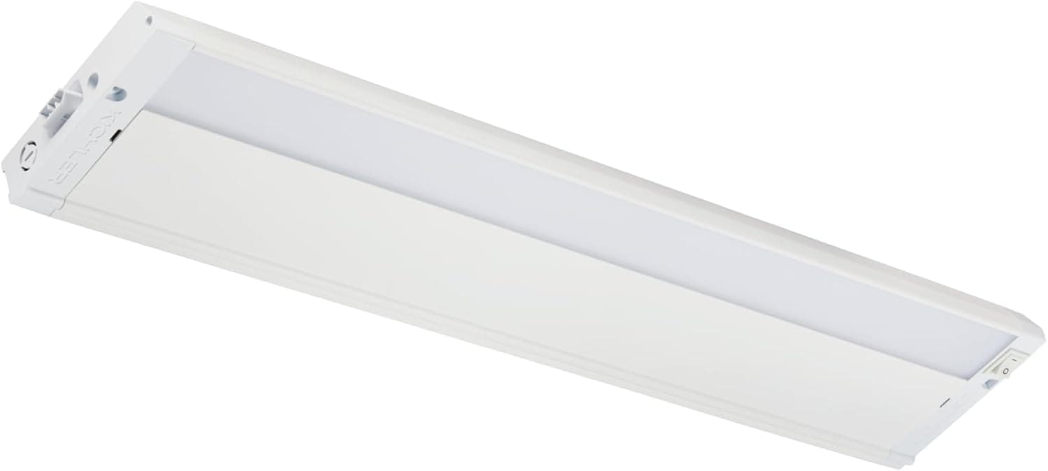 Kichler 4U Series 22" 120V LED Under Cabinet Light in White, 3000K, (22" L x 4.5" W x 1"H), 4U30K22WHT