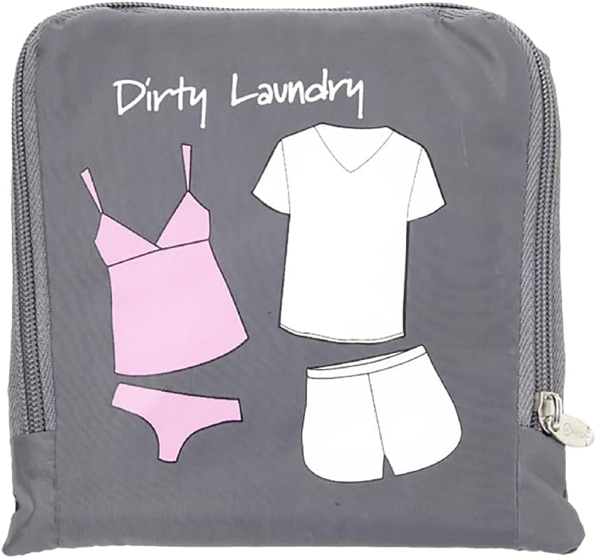 Miamica Travel Laundry Bag - Dirty Laundry, Grey