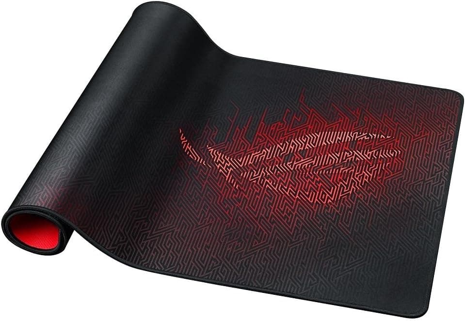 ASUS ROG Sheath Gaming Mouse Pad – 35.4” x 17.3", Extra-Large Surface, Pixel-Precise Tracking, Anti-Fray Stitched Edges, Non-Slip Base - Black/Red