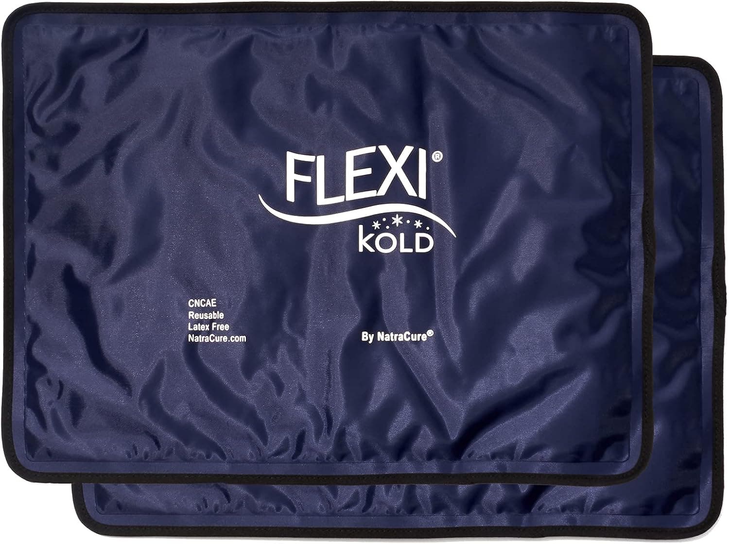 2 FlexiKold Gel Ice Packs (Standard Large: 10.5" x 14.5") - Reusable Cold Pack for Injuries, for Back Pain Relief, Migraine Relief Pad, After Surgery, Postpartum, Headache, Shoulder - 6300-COLD 2PK
