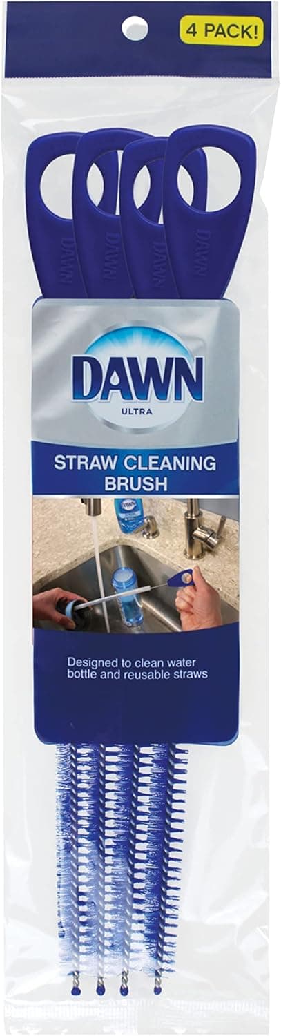 Dawn Straw Cleaning Brush for Reusable Straws, 4 pack