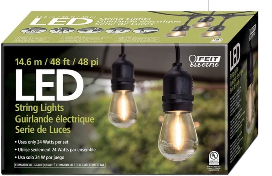 Feit Electric 48' LED Filament String Light Set