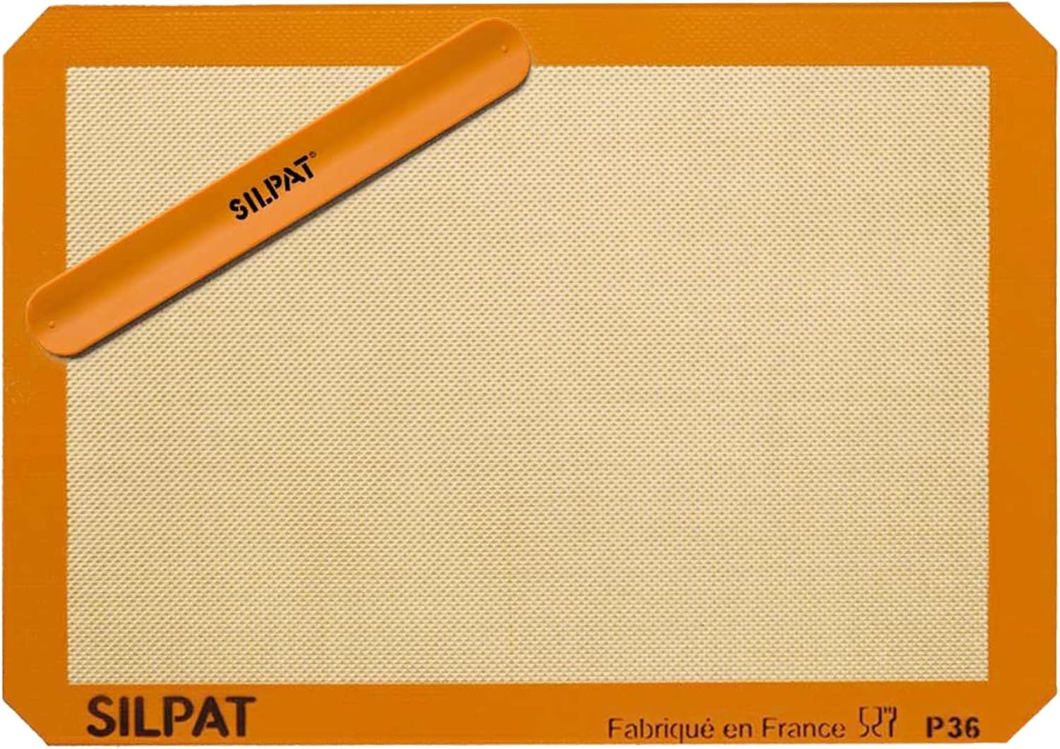 Silpat The Original Silicone Baking Mat with Storage Band, Half Sheet Size, 11-5/8" x 16-1/2" (AE420295-40)