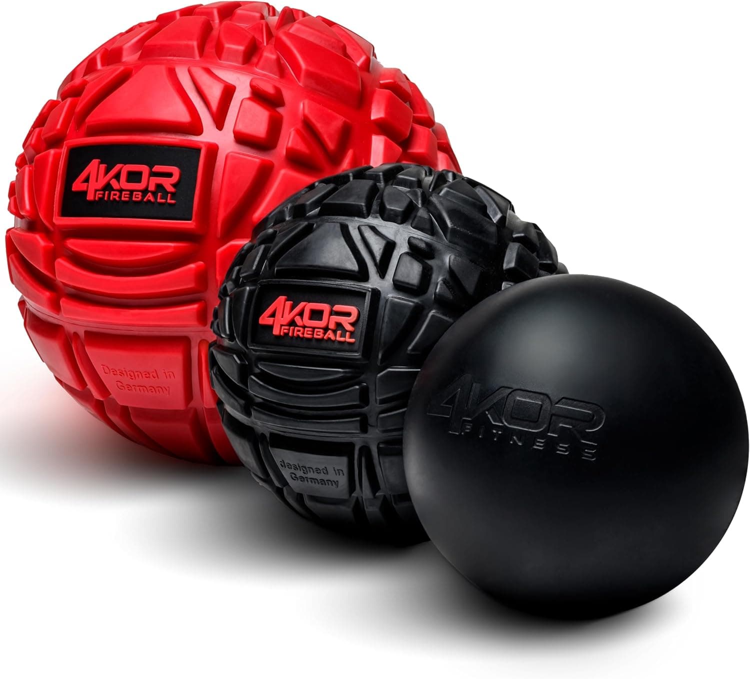 4KOR Massage Balls for Trigger Point Therapy - Myofascial Release Ball - Muscle Relief for Back, Neck, Shoulder, Foot Pain - Fitness Massage Balls for Mobility - Deep Tissue Release Ball