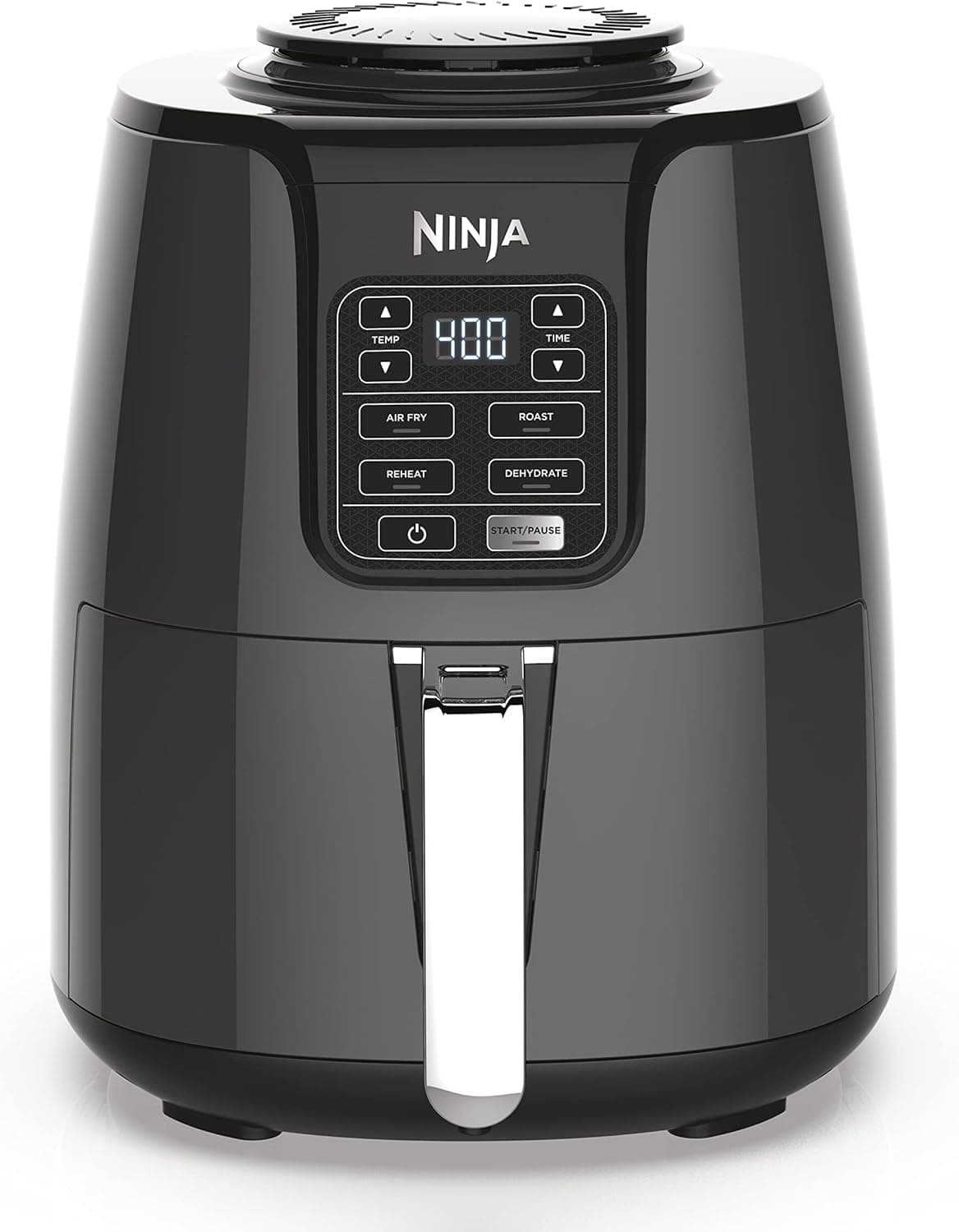 Ninja | Air Fryer | 4 QT Capacity | 4-in1 Roast, Crisp, Roast, Reheats, & Dehydrates | Dishwasher Safe Parts | Includes 20 Easy & Healthy Recipes | Compact | Grey | AF101