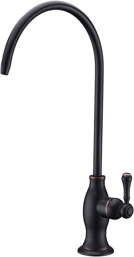 Delle Rosa Drinking Water Faucet, Solid Brass Kitchen Water Filter Faucet, Commercial Water Filtration Faucet for Under Sink Water Filter System, Oil Rubbed Bronze Non-Air Gap RO Faucets