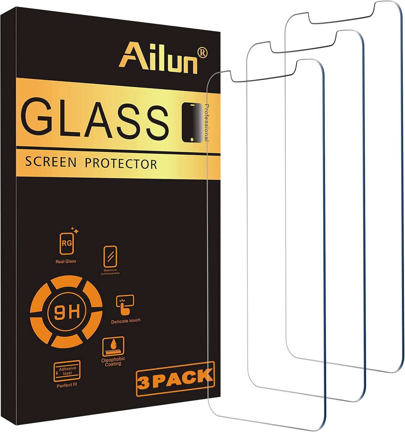 Ailun Screen Protector Compatible for iPhone 11 / iPhone XR [6.1 Inch], 3 Pack Case Friendly Tempered Glass