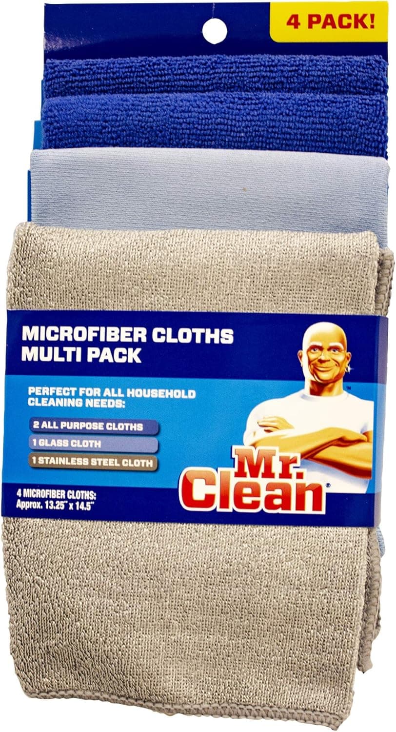 Mr. Clean Microfiber Cloths Multi-Pack 4 Pack