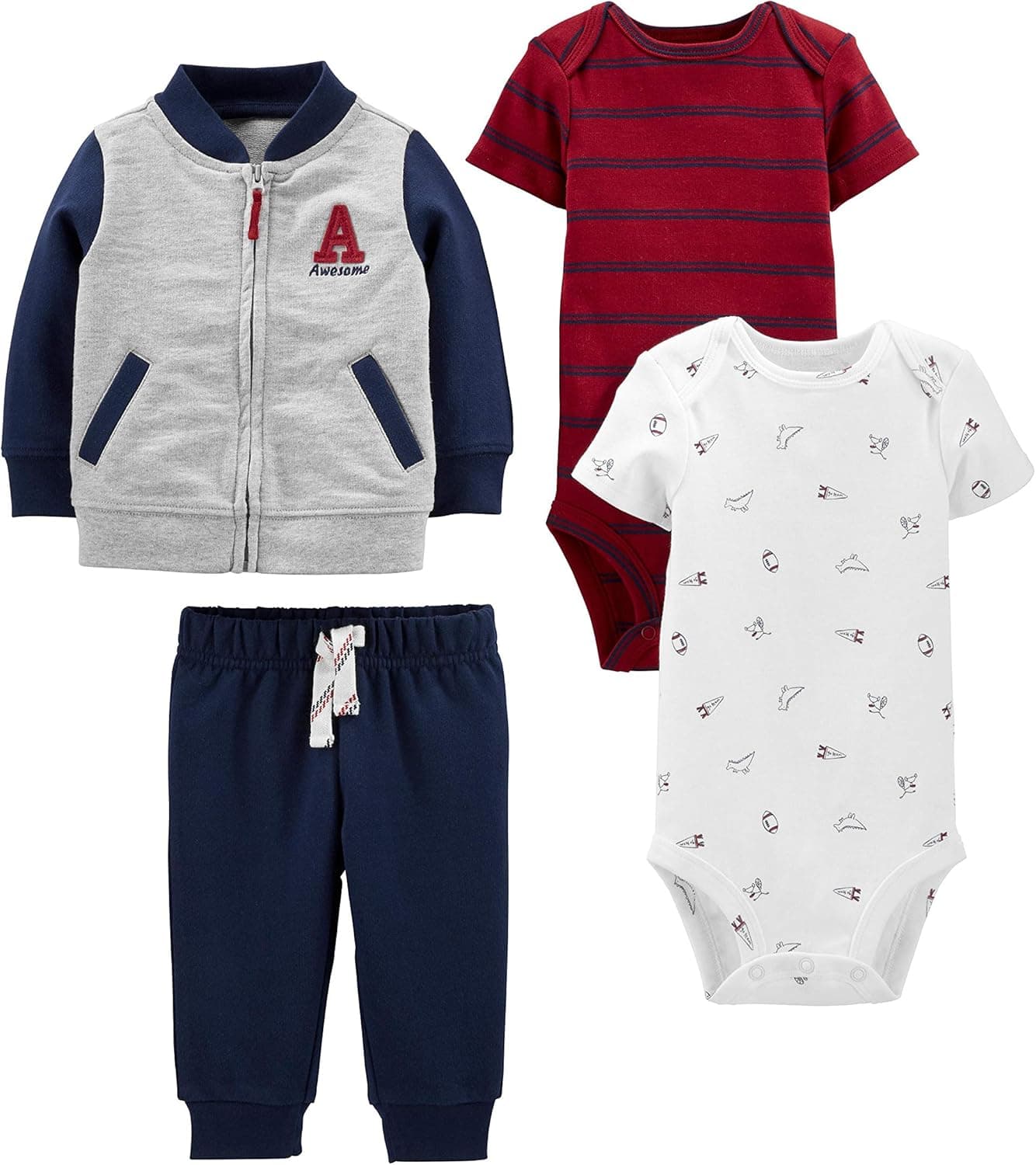 Simple Joys by Carter's baby-boys 4-piece Jacket, Pant, and Bodysuit Set