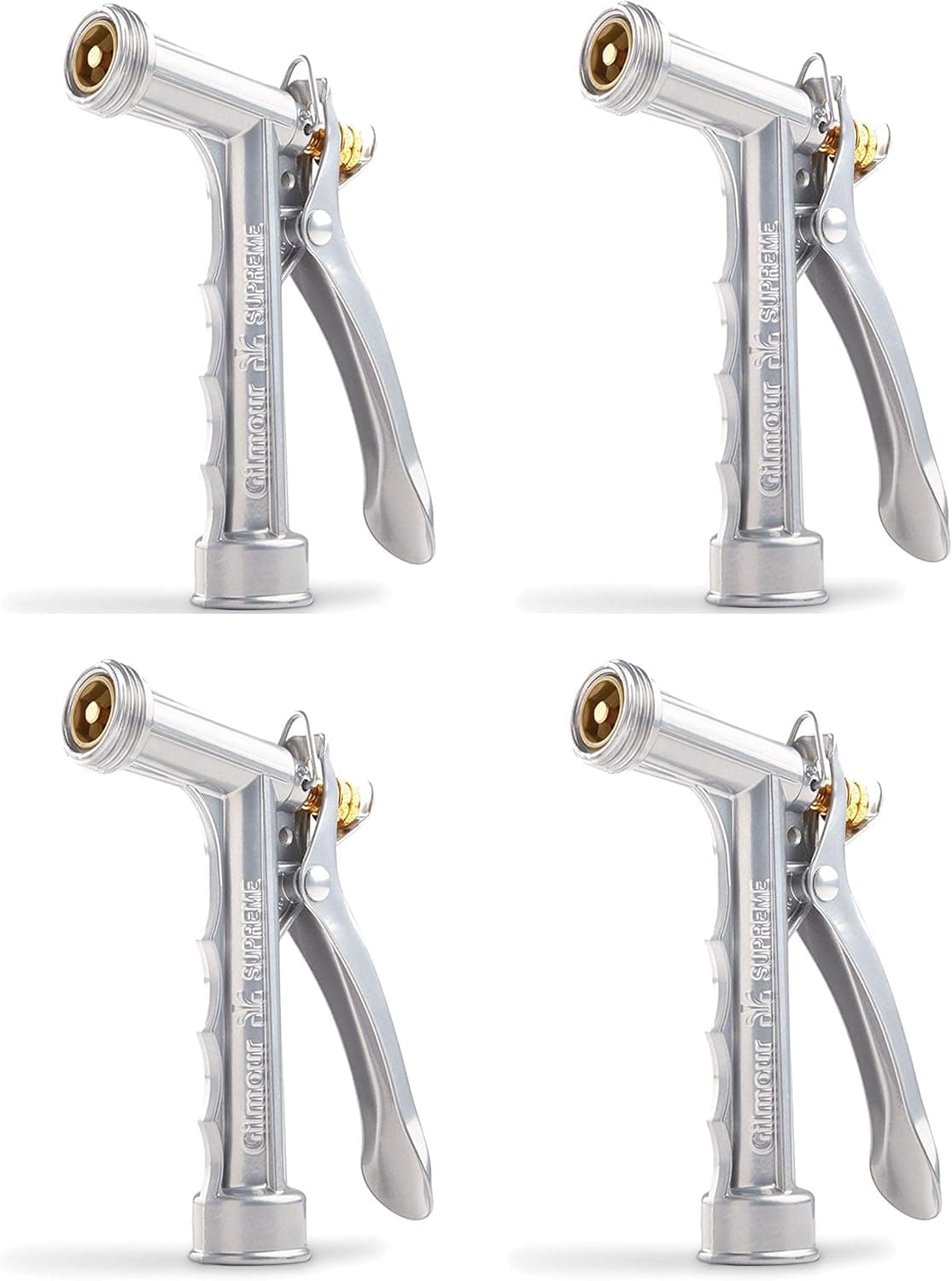 Gilmour Solid Metal Hose Spray Nozzle with Threaded Front - Garden Watering - 573TF, 4 Pack