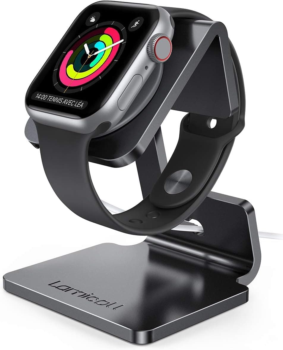 Lamicall Watch Stand for Apple Watch Magnetic Fast Charger - Desk Charging Stand Holder Dock for Apple iWatch Series SE3 SE2 Ultra 3, Series 11 10 9 8 7 6 5(49mm 46mm 45mm 44mm 42mm 41mm 40mm 38mm)