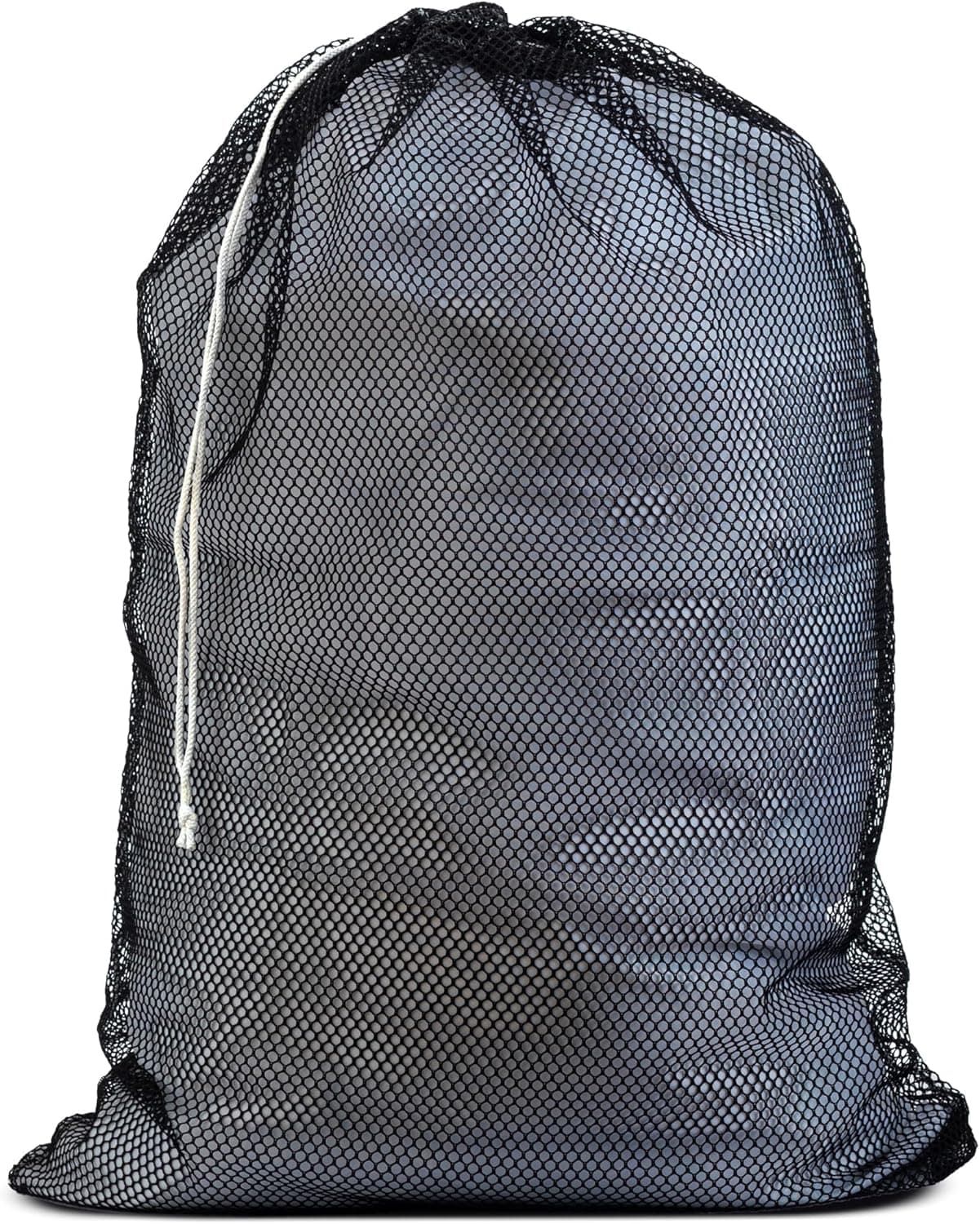 Handy Laundry Mesh XL Laundry Bag - Durable, Machine Washable with Secure Drawstring Closure - Perfect for College Dorms, Laundromats, Apartments (Black, Large 24" x 36")