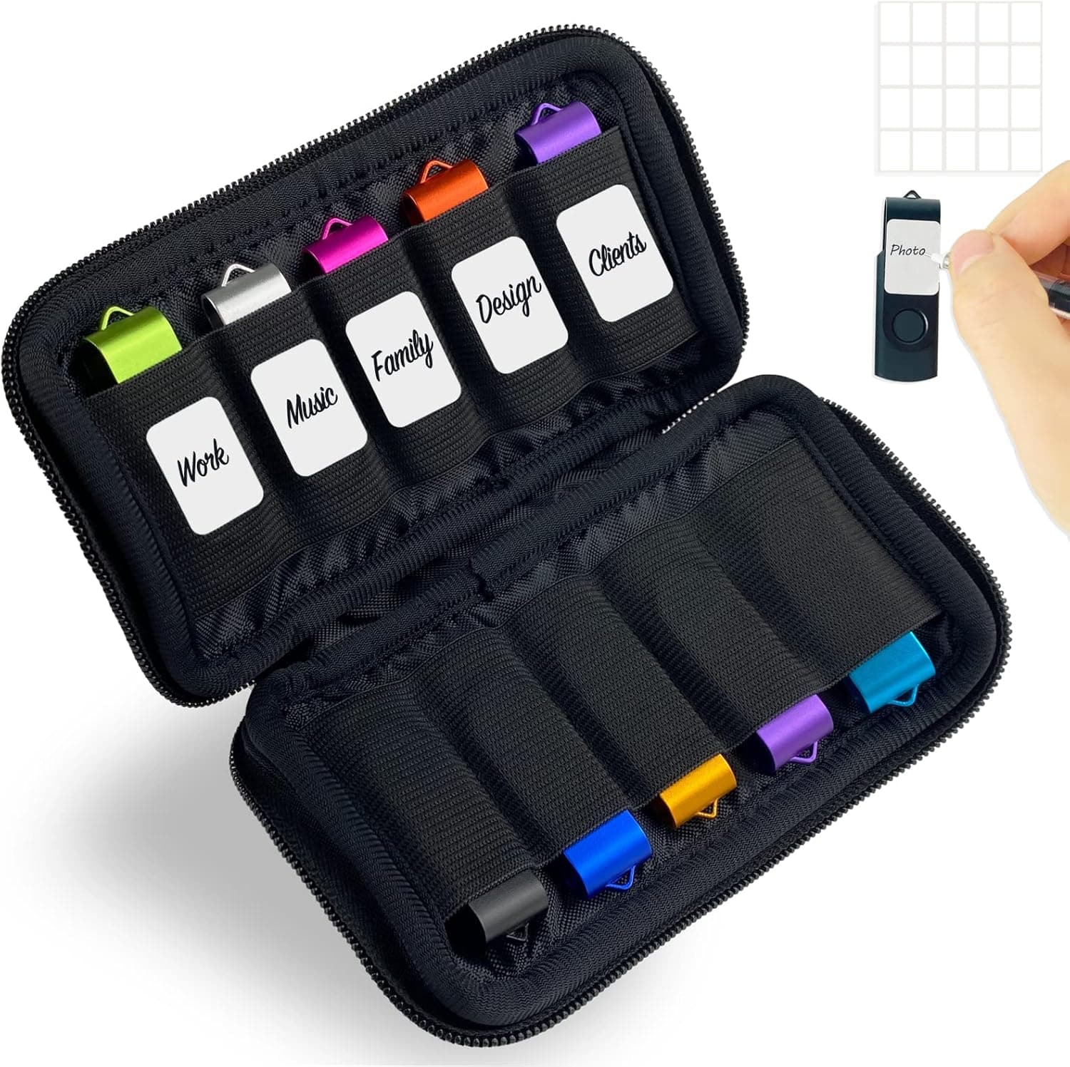JBOS USB Storage Case - Organizer for Flash Drive, Thumb Drive & Jump Drive