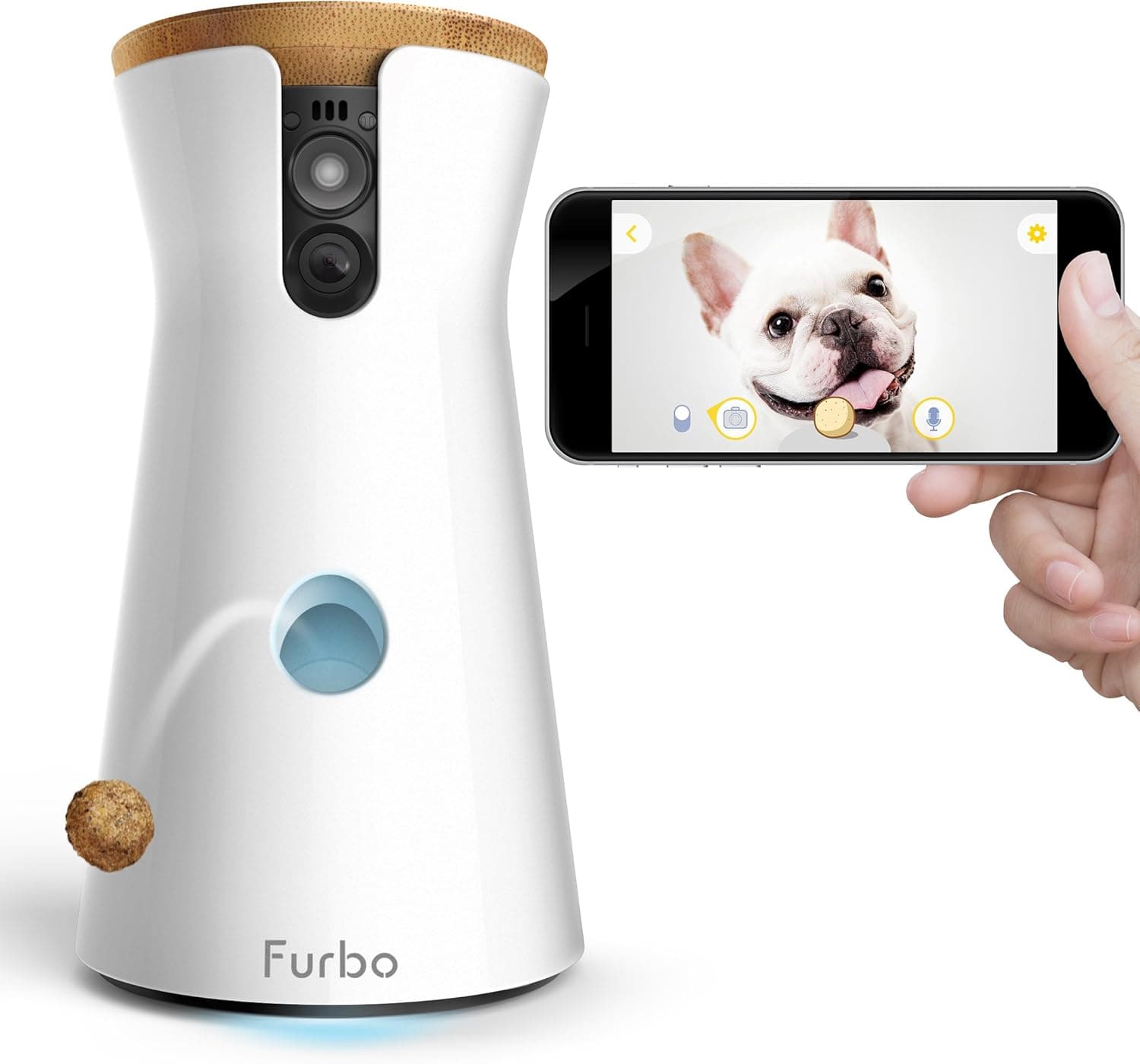 Furbo Dog Camera: Treat Tossing, Full HD WiFi Pet Camera and 2-Way Audio, Designed for Dogs, Compatible with Alexa (RMA Grade A)