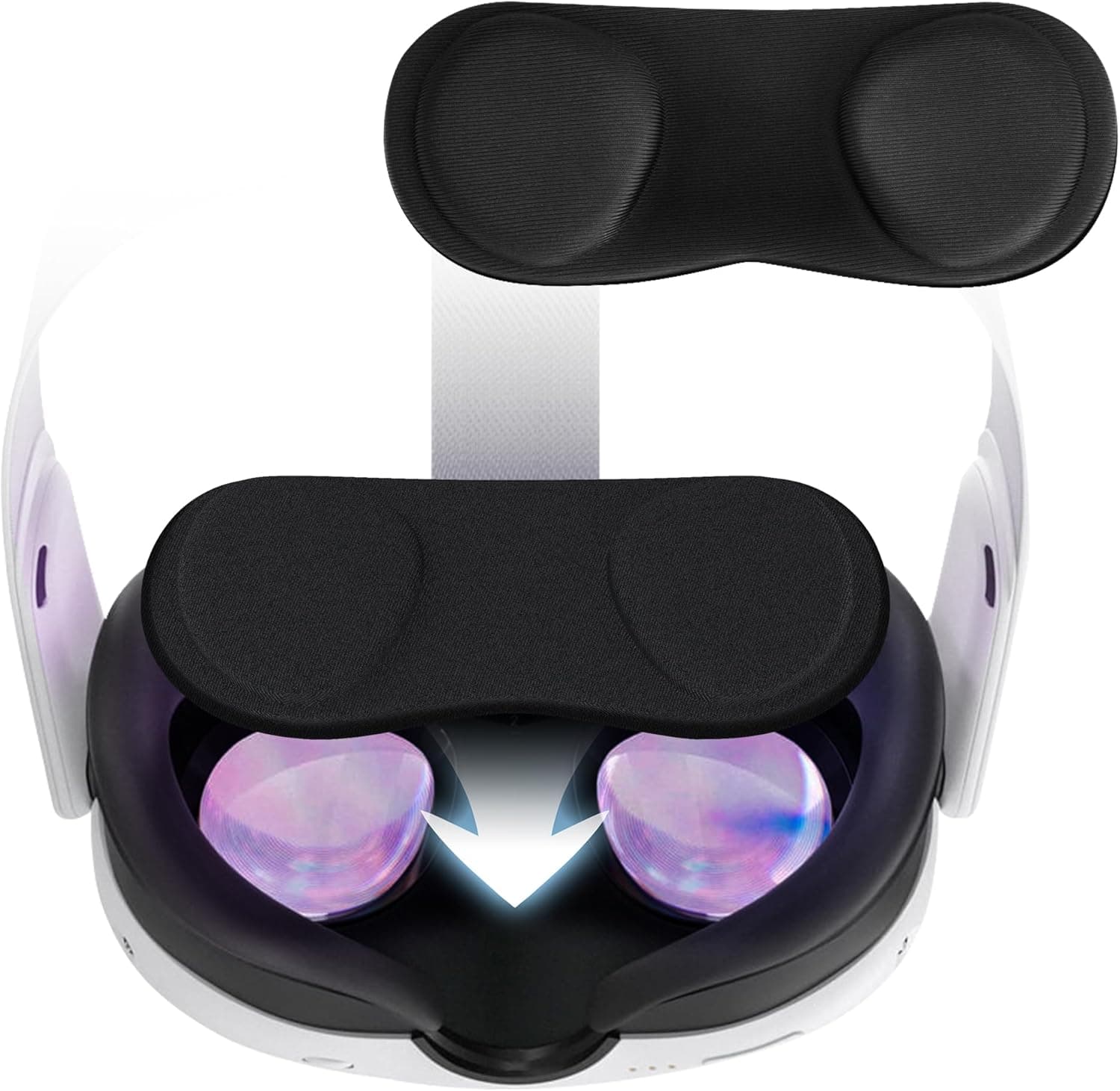 Orzero (1 Pack) VR Lens Protector Cover Compatible for Quest 3S, Quest 3/2/1, Valve Index, PICO 3/4/4 pro/4 Ultra, Dust Proof Washable Protective Sleeve Sunlight Blocking Anti-Scratch - Black