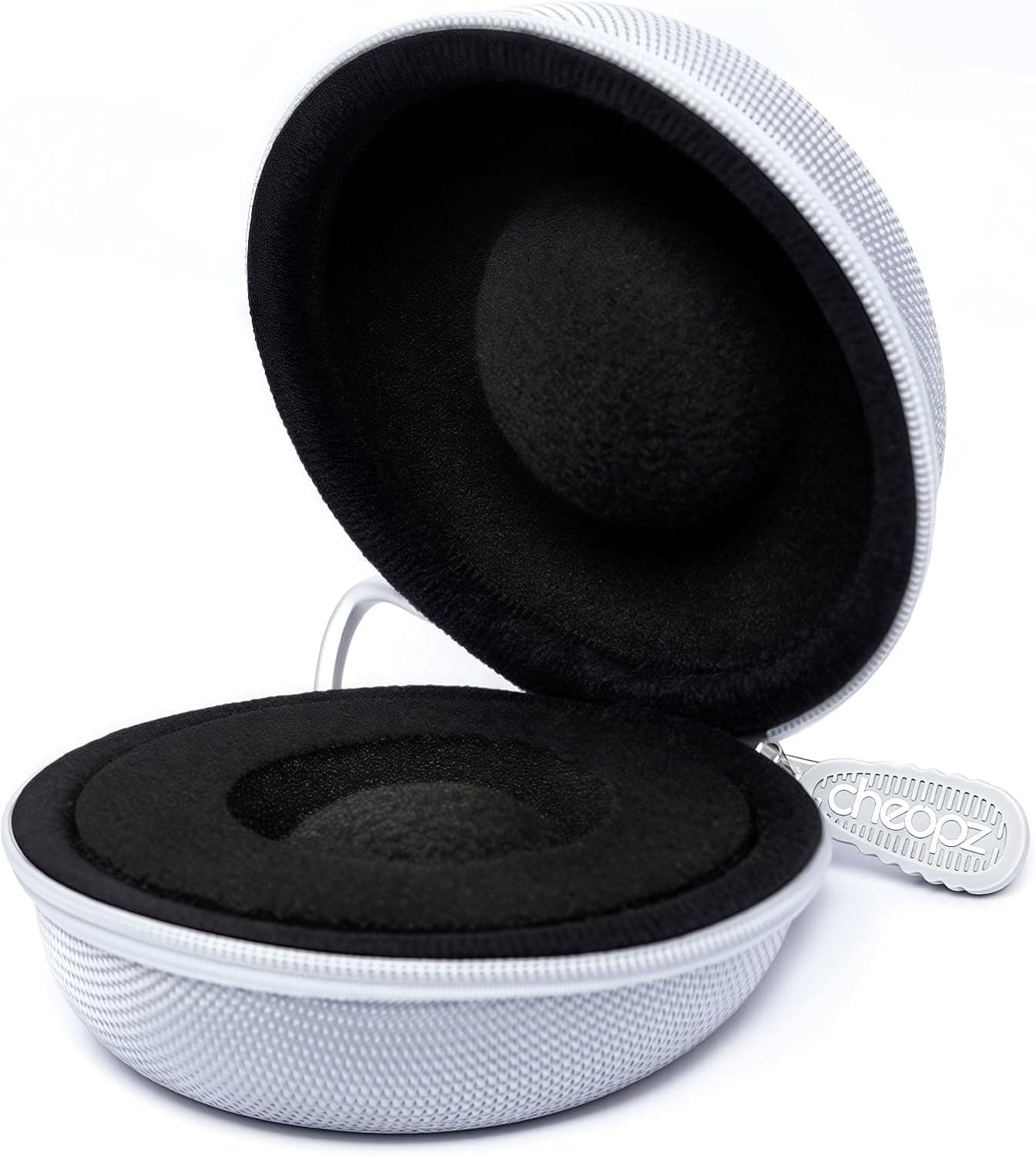 Cheopz Travel Watch Case Single Storage Box for Wristwatches & Smart Watches up to 50mm, Silver