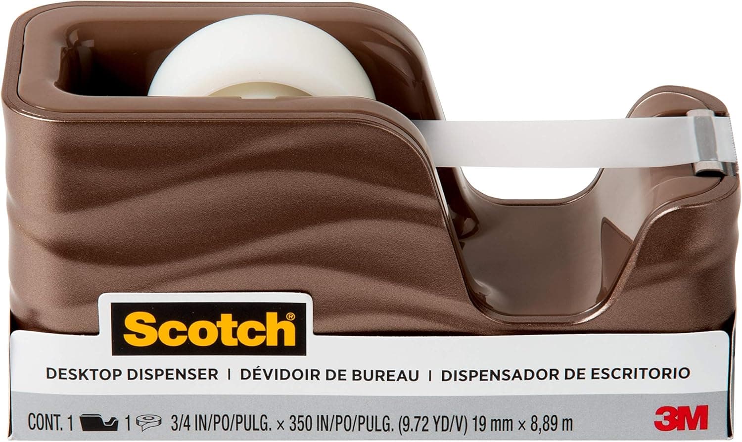 Scotch Brand Wave Tape Dispenser, Great for Gift Wrapping, Includes 3/4 in x 350 in Tape Roll (C20-WAVE-MB)