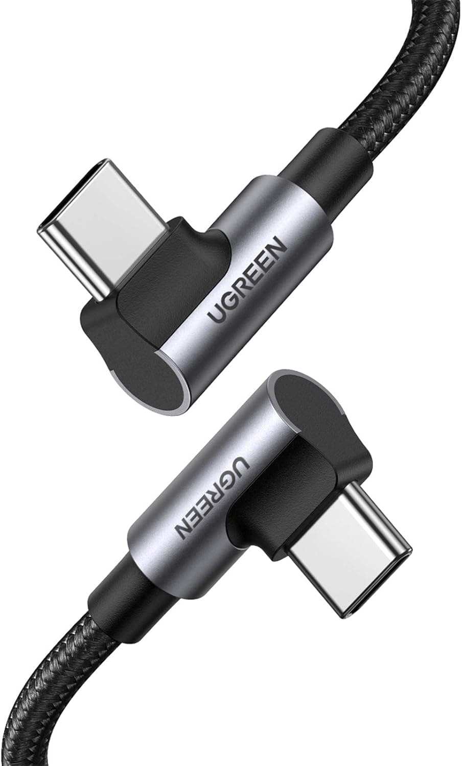 UGREEN 100W USB C to USB C Cable, 90 Degree Type C Cable for iPhone 17/17 Air/17 Pro/17 Pro Max/16, MacBook Pro 2022, iPad Pro 2022, Samsung Galaxy S25/S24/Z Fold, Google Pixel, Switch, 3.3FT