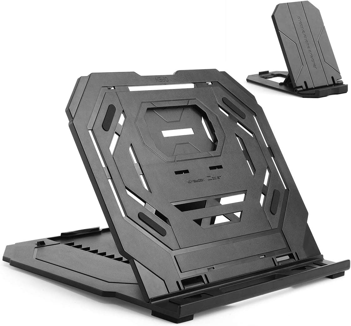 Drawing Tablet Stand, Laptop Stand for Tablet Display, 9 Levels Adjustable Angles with a Built-in Phone Holder, for 12-17 inch Drawing Tablet, Smartphones