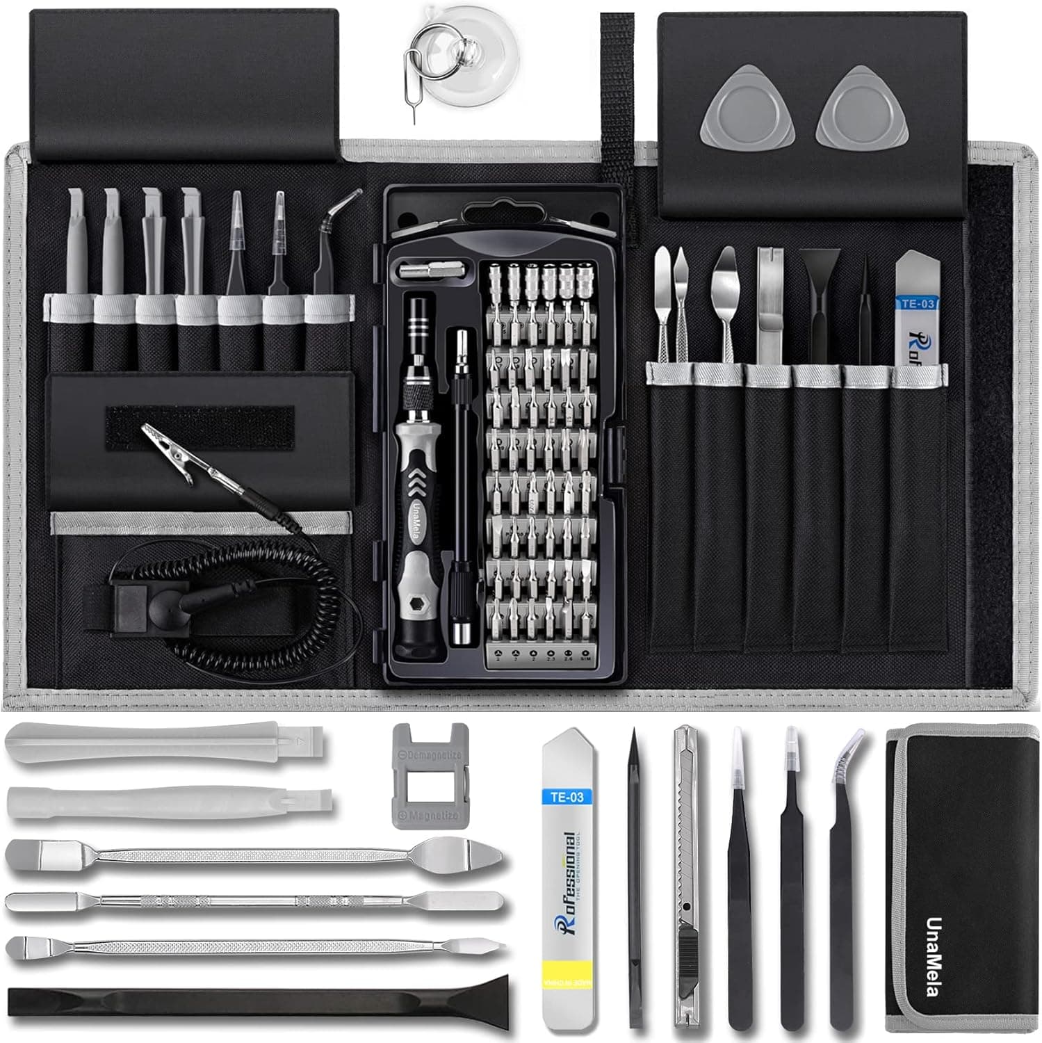 80 IN 1 Professional Computer Repair Tool Kit, Precision Screwdriver Set with 56 Bits, Magnetic Screwdriver Set for Laptop, PC, MacBook, Tablet, iPhone, PS4, Electronics, Gamer Tech Gifts for Men