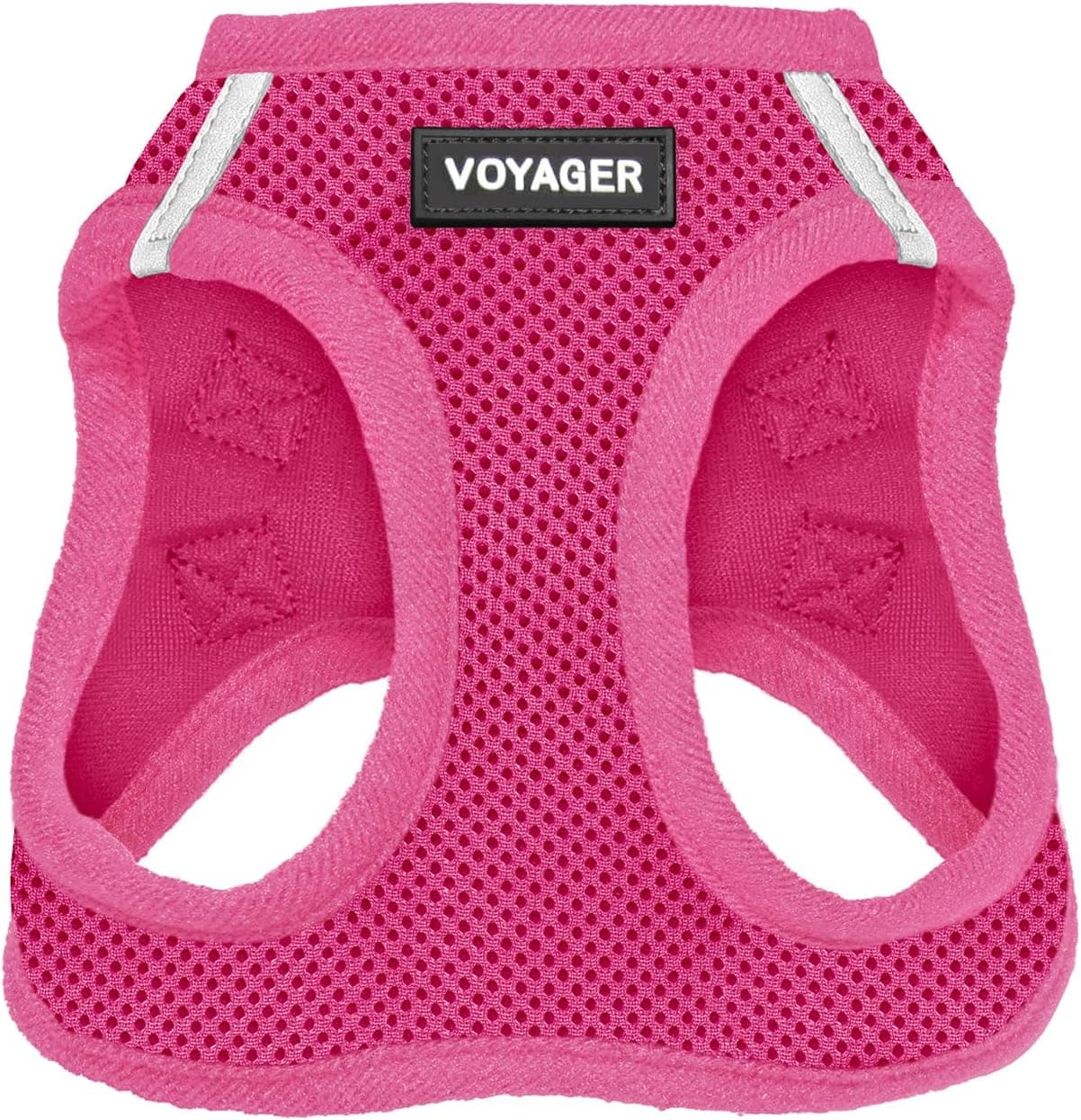 Best Pet Supplies Voyager Step-in Air Harness - All Weather Mesh, Reflective, No Pull Harness for Dogs, Cats - Secure with Hook & Loop Fastener, Buckle, Double D-Rings - Fuchsia, S