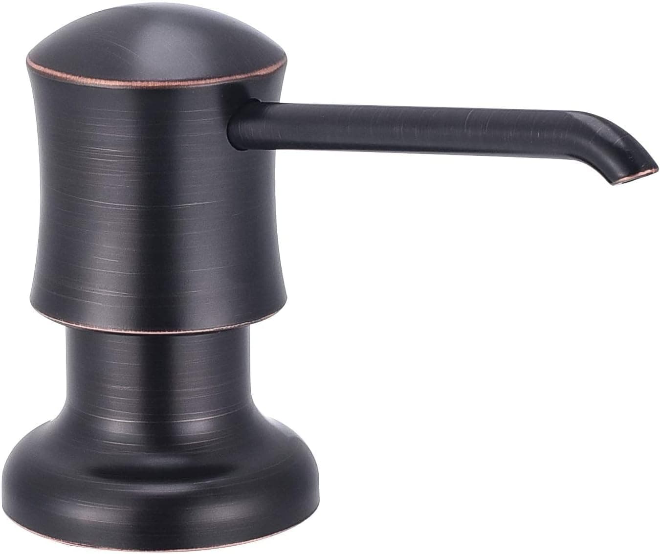 SAMODRA Sink Soap Dispenser for Kitchen Oil Rubbed Bronze Dish Lotion Dispenser 12 OZ Bottle Built in Design Refill from The Top