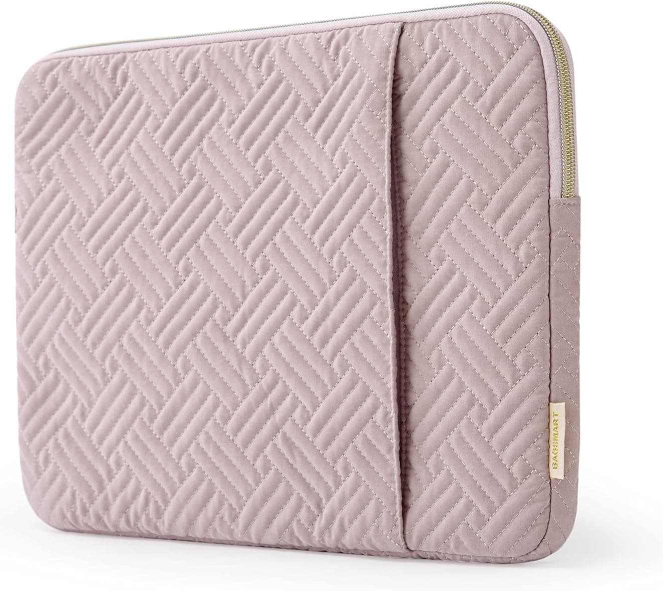 BAGSMART Laptop Sleeve Bag Compatible with MacBook Air/Pro, 13-13.3 inch Notebook, Compatible with MacBook Pro 14 Inch, MacBook Air M2 Sleeve 13 Inch, Repellent Protective Case with Pocket, Pink