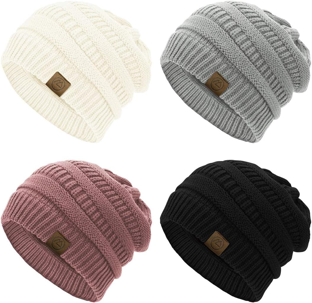 Durio Beanie Hats for Women - Slouchy Beanies Unisex Warm Winter Caps Soft Breathable & Cozy Stretchy Knitted Cuffed Cap
